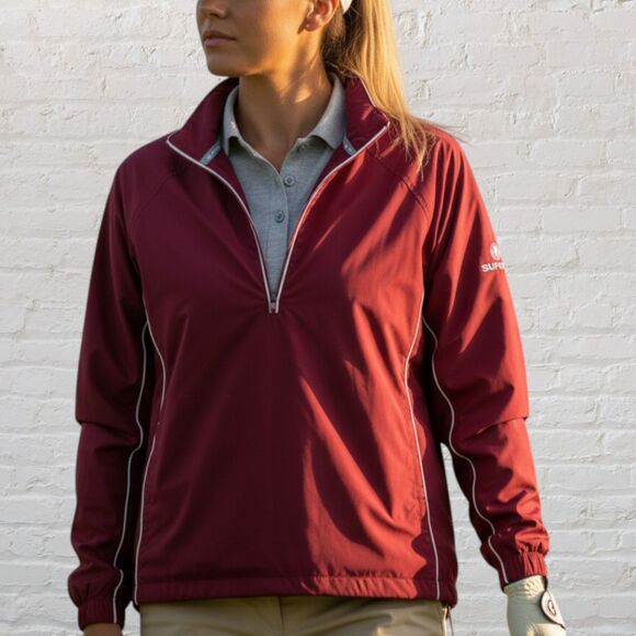 Sunice Golf Windbreaker XL Pink 1/4 Zip Athletic Pullover Performance Jacket - Picture 1 of 15